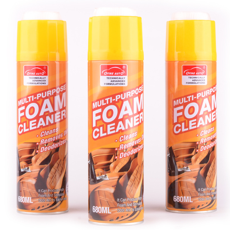 F-0001 European-style car interior foam cleaner, multi-functional decontamination and cleaning agent for car roof, watch and leather Application Scenario