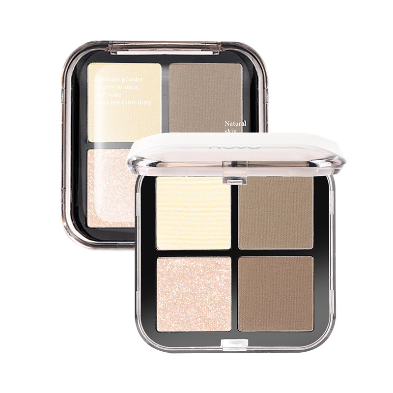 NOVO Light and Shadow Quick Painting Four-color Contouring Disc, three-dimensional nose shadow and side shadow contouring, matte high gloss, porcelain light soft focus, affordable Item Picture