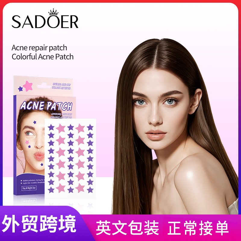 All-english SADOER acne patches, colorful acne patches, students go to acne cross-border foreign trade wholesale full figure