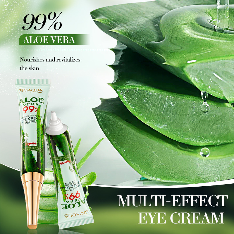 All-english BIOAOUA Aloe Vera Multi-Effect Firming and Repairing Eye Cream Moisturizing Eye Cream Cross-border export wholesale Specification drawing