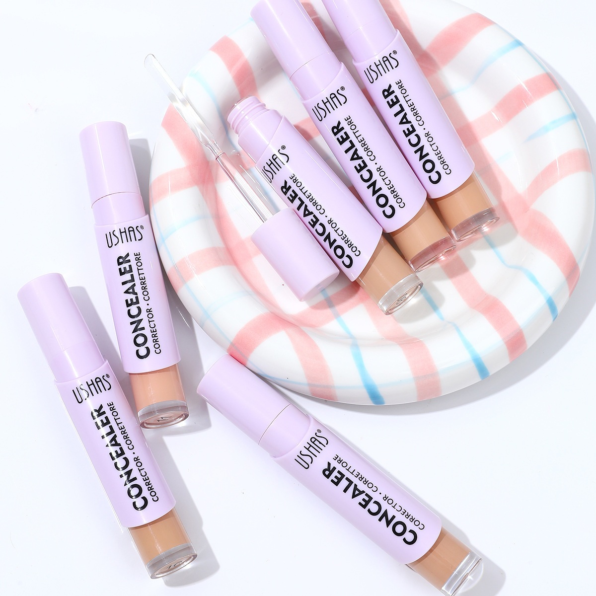 USHAS Cross-border Amazon 3D Highlighter Contouring Stick Concealer Stick Natural Light Glow Natural Waterproof UC073B Specification drawing