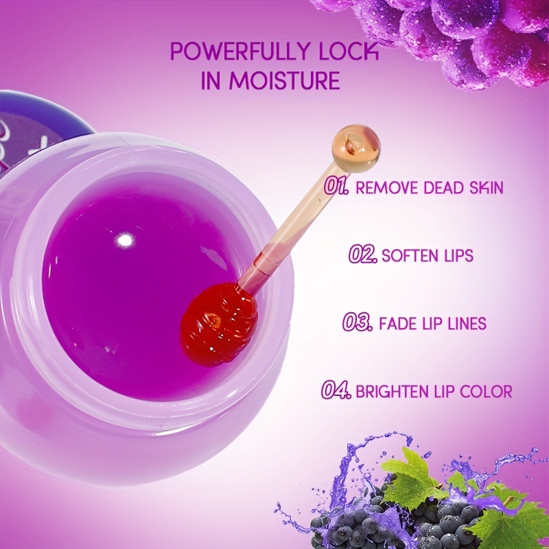 USHAS cross-border hot stock grape-flavored lip freeze Lip mask, lip care, moisturizing, nourishing lip lines, hydrating and fading details Picture