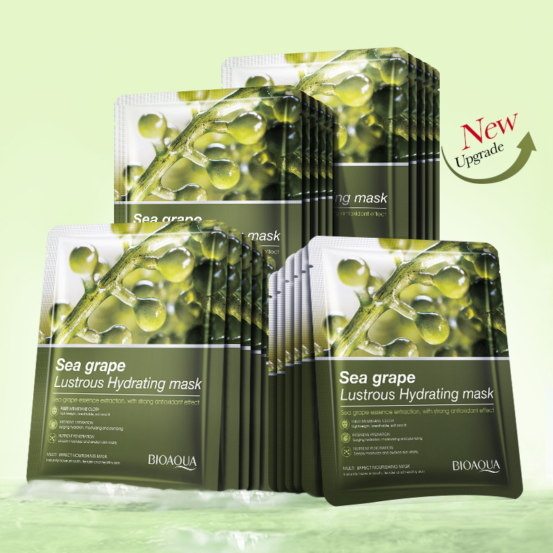 All-english BIOAOUA Sea Grape Hydrating Antioxidant Facial mask Moisturizing Mask Cross-border export wholesale details Picture