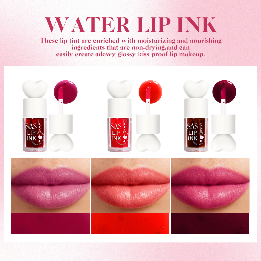 SAS Cross-border Lipstick water Non-stick cup Lip Gloss Waterproof Non-fading Lip Gloss Lip Gloss SAC208 details Picture