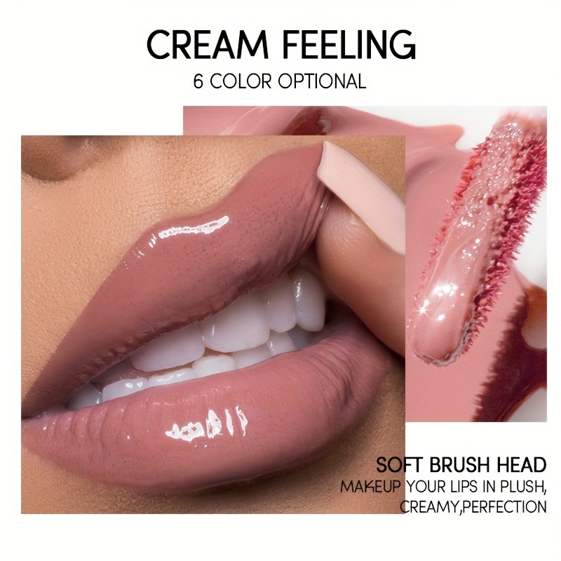 USHAS Amazon's best-selling cross-border matte lip gloss, lip gloss sequins, long-lasting moisturizing, non-stick cup liquid cosmetics Specification drawing