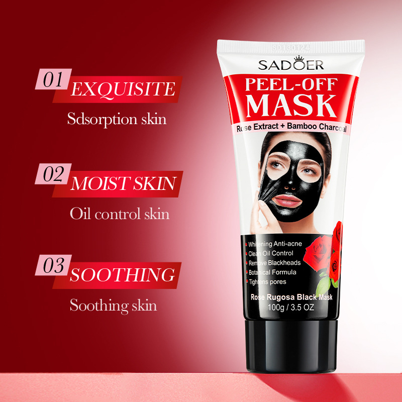 All-english SADOER Rose Blackhead Removal Cleansing and Whitening Peel-off Mask Cross-border export wholesale details Picture