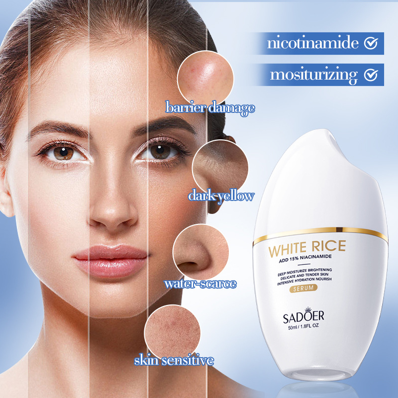 Cross-border export wholesale of SADOER White Rice Nicotinamide Brightening and Moisturizing Essence in full English details Picture