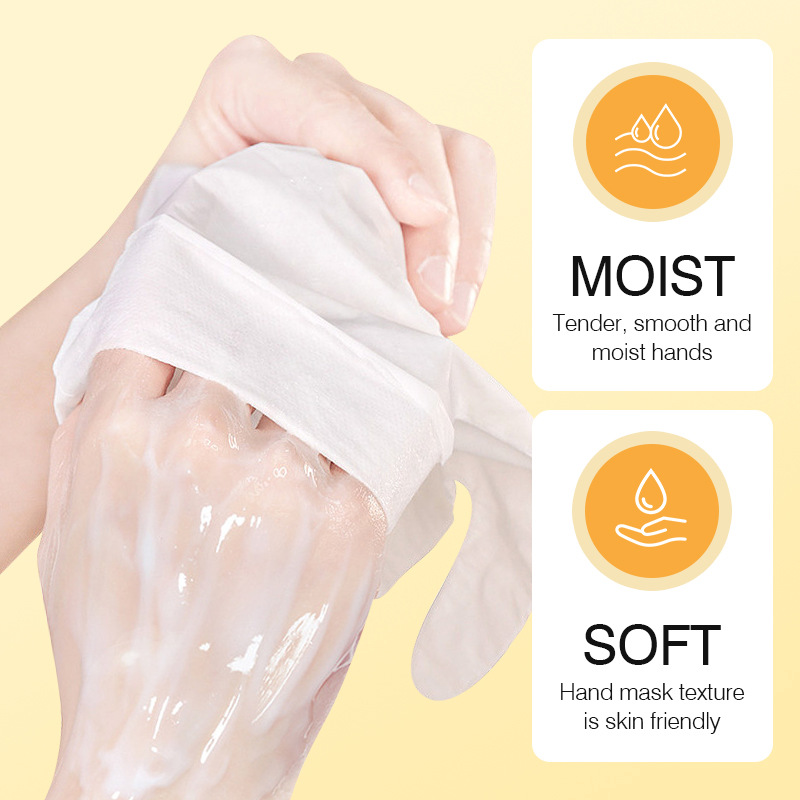 All-english ZOZU honey Moisturizing and Nourishing Hand Mask for hydrating and moisturizing hand care, cross-border export wholesale Specification drawing