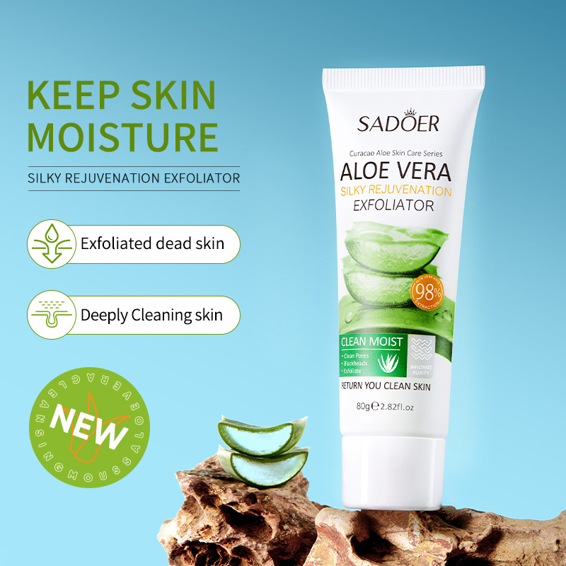 Cross-border wholesale of SADOER Aloe Vera Silky Moisturizing Exfoliating Gel Exfoliating Gel Scrub details Picture