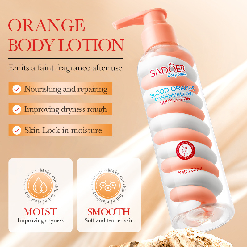 SADOER Blood Orange Marshmallow Body Lotion for Autumn and winter Moisturizing Skin Lotion cross-border export wholesale details Picture