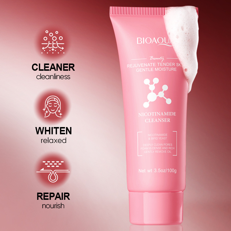 BIOAOUA Niacinamide Hydrating and rejuvenating Facial Cleanser, Deep Cleansing Facial Cleanser, cross-border export wholesale details Picture