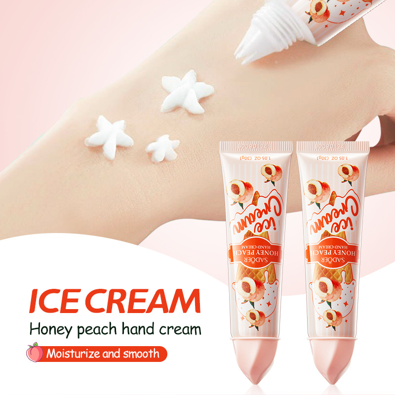 Cross-border wholesale of SADOER Strawberry Honey Blueberry Peach Hand Cream and hydrating autumn and winter hand cream in English details Picture