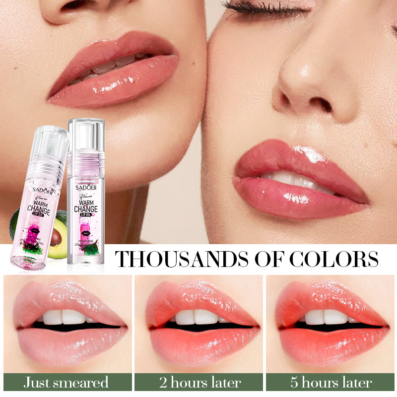 SADOER Flower Thermochrom Lip Oil Series for autumn and winter anti-cracking lip balms cross-border export wholesale Application Scenario