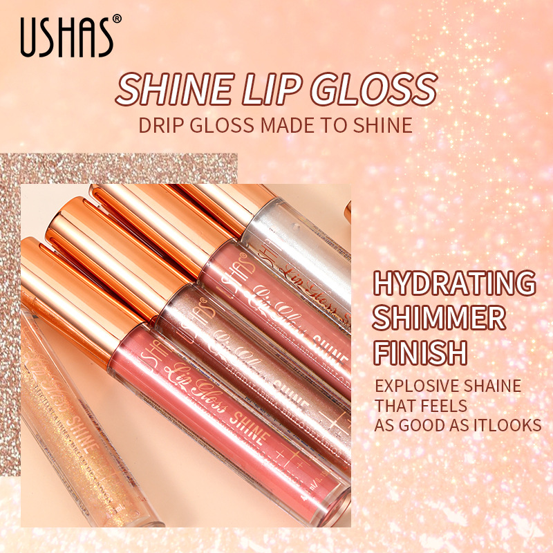 USHAS cross-border hot sales of shiny lip gloss, lip gloss and lip gloss, new export products and best-selling non-stick cups details Picture