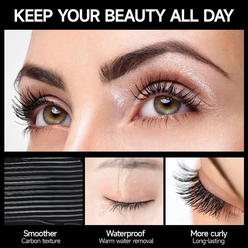 USHAS cross-border bestseller, neutral mascara, Thick, slender and curly 4D waterproof liquid fiber Mascara Specification drawing