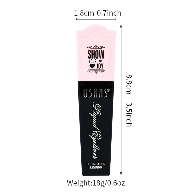 USHAS cross-border in-stock best-selling makeup eyeliner pen, waterproof, quick-drying, non-staining eyeliner liquid, long-lasting makeup without smudging women Item Picture