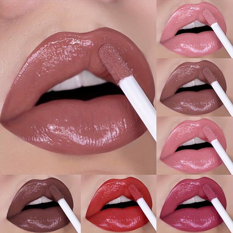 USHAS Cross-border Stock 8-color tube lip gloss, transparent lip gloss, hydrating lip gloss, moisturizing and nourishing lipstick LG2398 details Picture