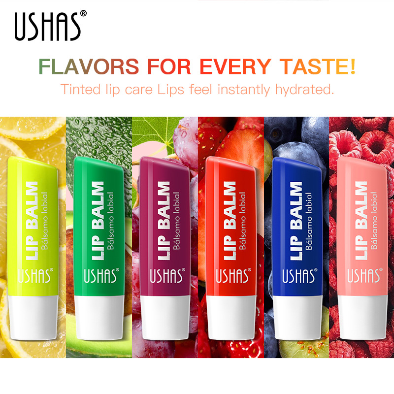 The USHAS cross-border best-selling lip balm box, lip balm for moisturizing and reducing lip lines, and lip mask are bestsellers Specification drawing