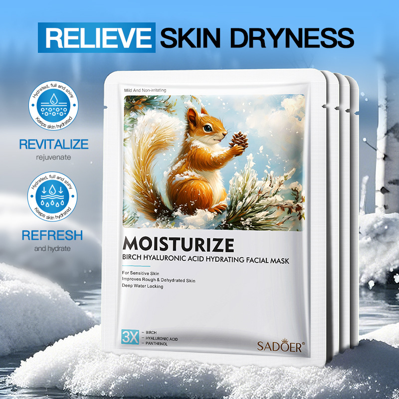 Cross-border wholesale of SADOER Birch Hyaluronic acid Hydrating Mask for moisturizing and hydrating details Picture