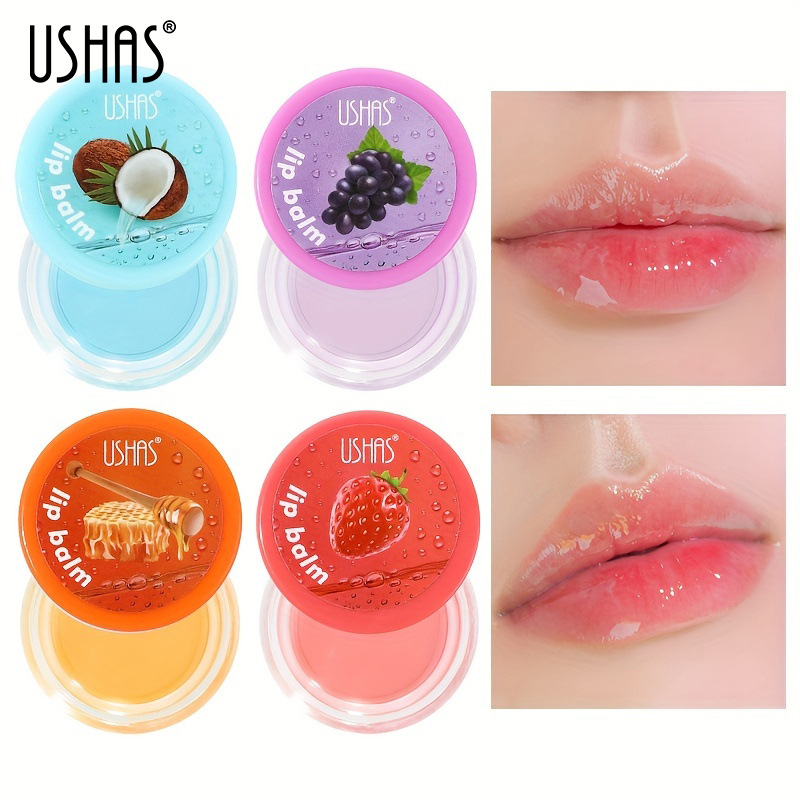 USHAS cross-border hot-selling lip balm for moisturizing and reducing lip lines, cross-border lip mask for lip care, and lip freeze in 6 colors full figure