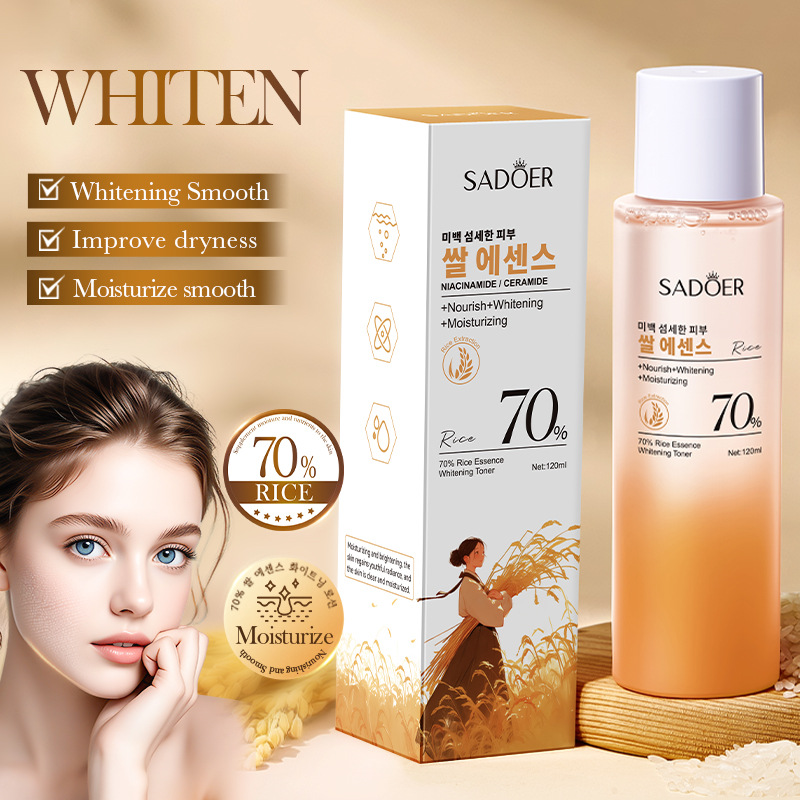 Sadoer 70% Rice Essence Whitening Toner (Foreign Language Version) 120ml full figure