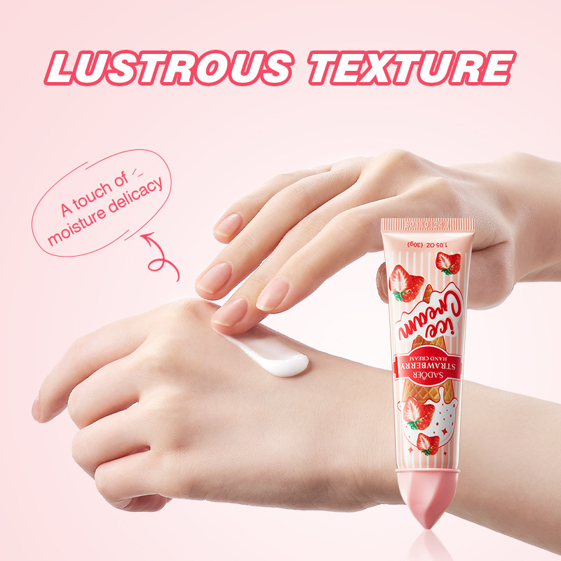 Full English SADOER Strawberry Hand cream anti-cracking, hydrating and moisturizing autumn and winter hand cream cross-border export wholesale Item Picture