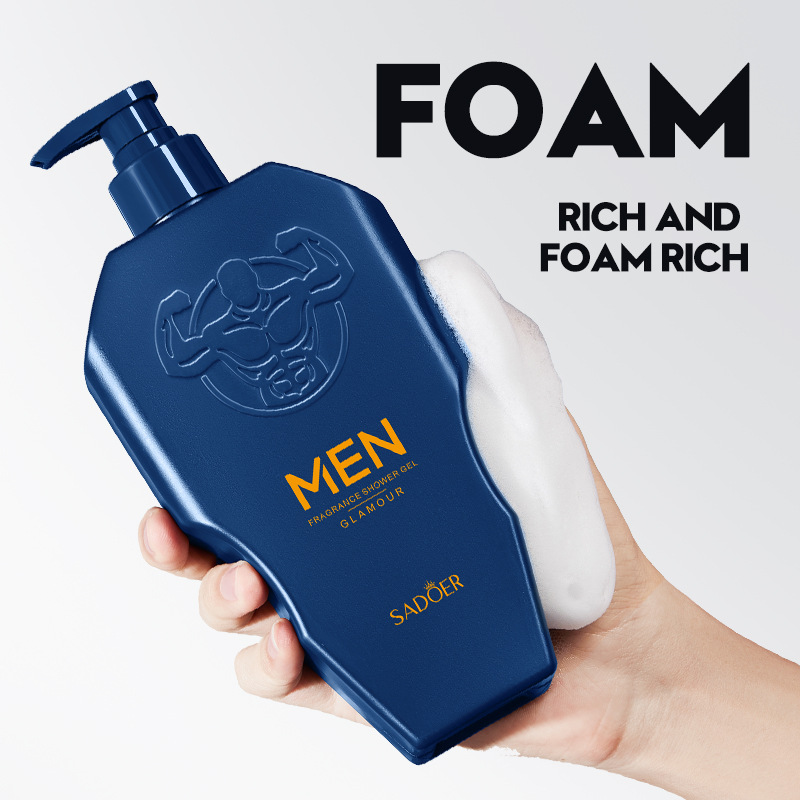 Full-english SADOER men's Charm Fragrance Body Wash Deep Cleansing Body Wash Cross-border export wholesale Application Scenario