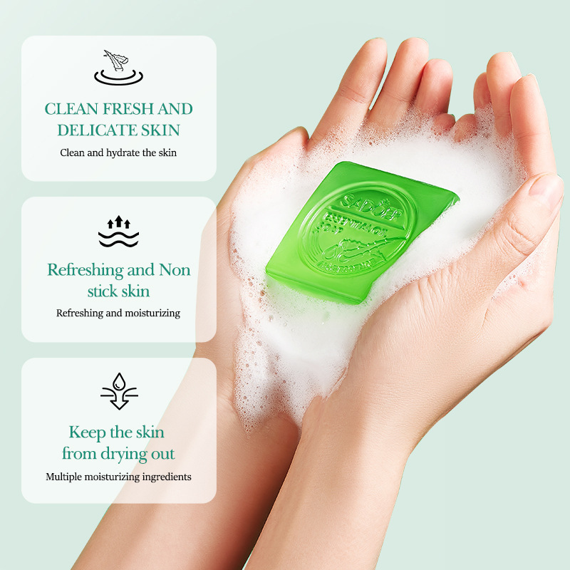 SADOER Aloe Vera Smooth Cleansing Natural Soap, Handmade Cleansing Soap, Cleaning Soap cross-border export wholesale Item Picture