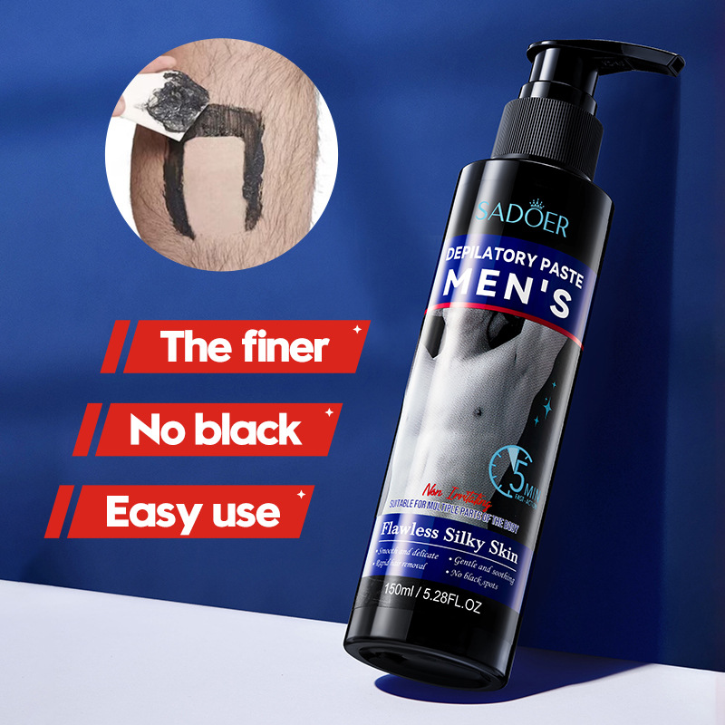 The all-English SADOER men's smooth hair removal cream does not irritate the armpits. Cross-border export wholesale of hair removal cream details Picture