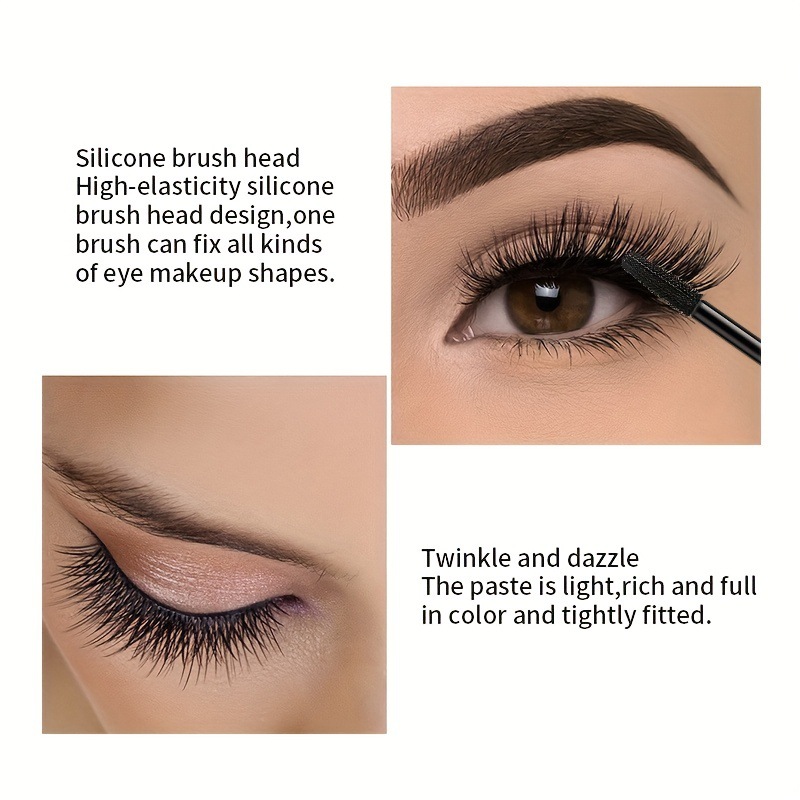 USHAS cross-border hot stock black mascara that does not stain, is waterproof, slender, curls naturally and is not prone to color smudging Specification drawing