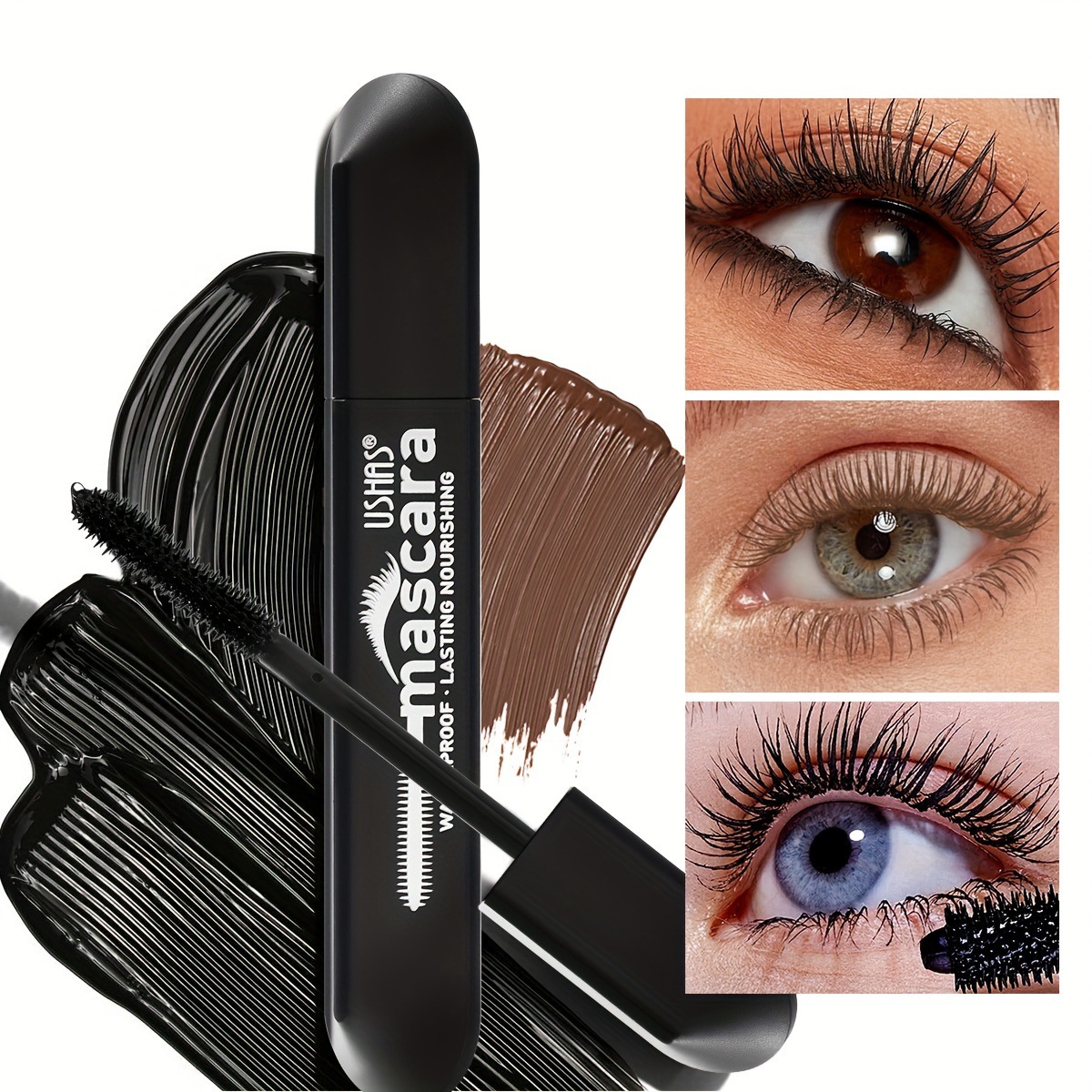 USHAS cross-border stock mascara for Europe and America: Thick, slender, naturally curled eyelashes, waterproof and non-smudging MA1095F full figure