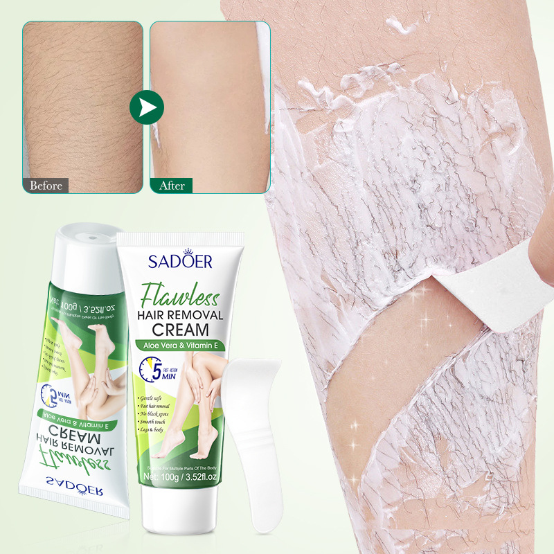 SADOER Aloe Vera VE Smooth and Flawless Hair Removal Cream, non-irritating underarm hair Removal cream, cross-border export wholesale Item Picture