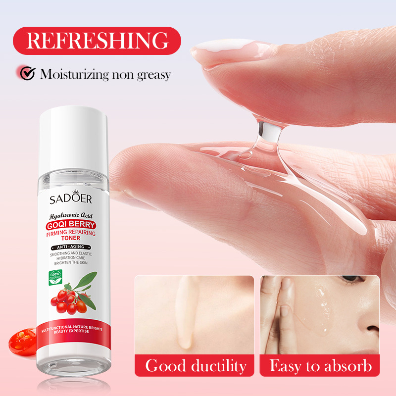 SADOER Goji Berry Anti-Wrinkle, Firming, Repairing Toner and Moisturizing Water cross-border export wholesale Application Scenario