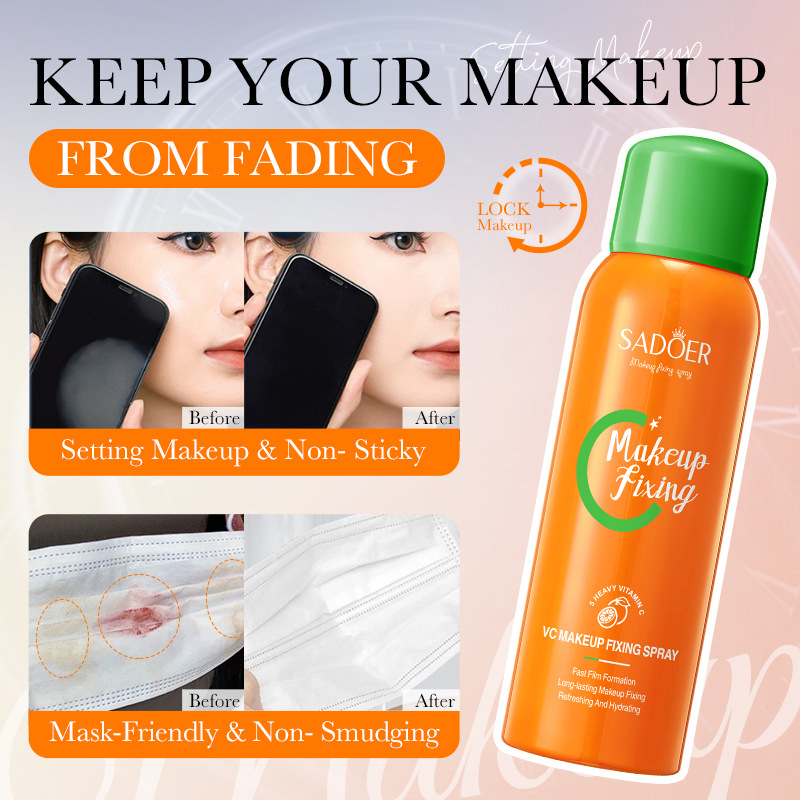 All-english Sadoer 5-layer VC Setting Spray, Refreshing Setting and Contouring Natural Spray, cross-border export wholesale Item Picture