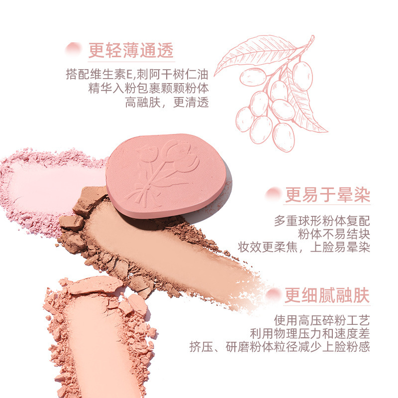 NOVO Velvet Mist Beauty Blush Single color long-lasting, pure and gentle, no garish makeup, melts the skin without powder flutters, color-enhancing matte finish details Picture