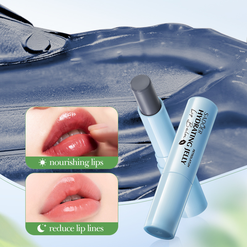 All-english SADOER blueberry Vaseline Nourishing Anti-Cracking Jelly Moisturizing Lipstick Cross-border export wholesale Specification drawing
