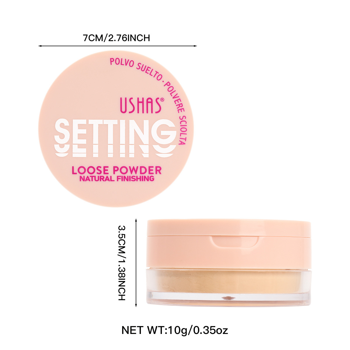 USHAS cross-border in-stock hot sale, makeup setting, waterproof, long-lasting, not easy to smudge, loose powder UF071 Item Picture