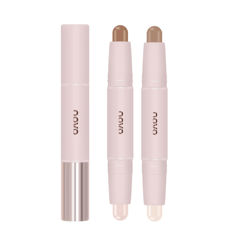 NOVO Makeup Dual-head contouring Stick, Highlight Stick, three-dimensional Nose shadow, shadow, profile, and face brightening stick Item Picture