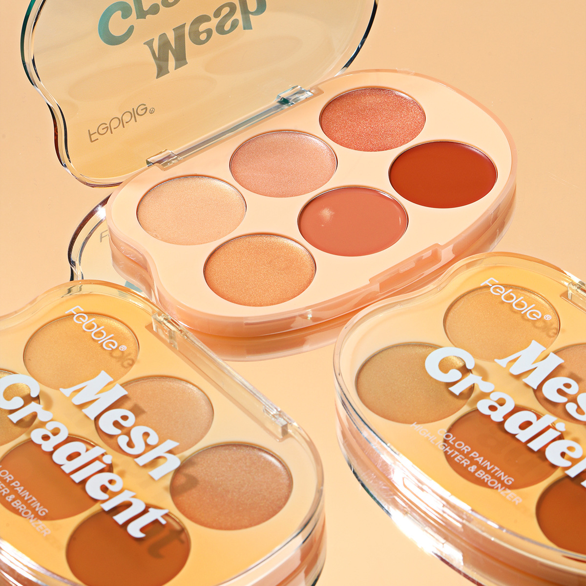 Febble Cross-border Makeup Bestseller: High Appearance Level Six-color gradient high-gloss Contouring Tray FBC062 details Picture