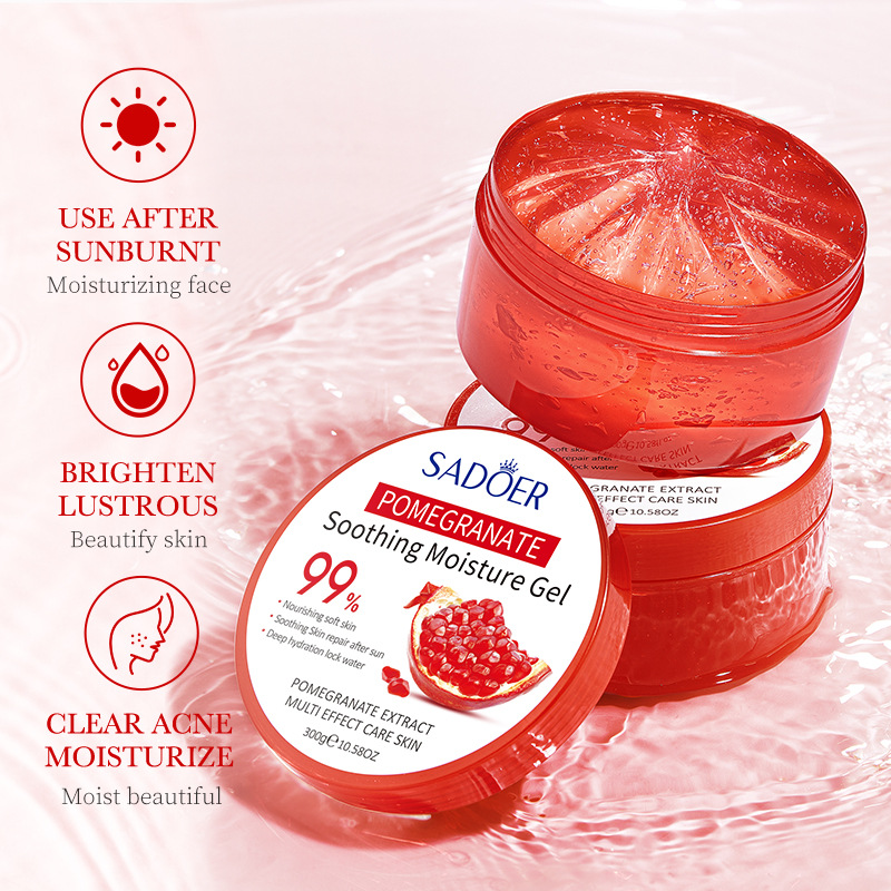 SADOER Pomegranate Soothing Hydrating Gel Moisturizing Cream Cross-border export wholesale Specification drawing