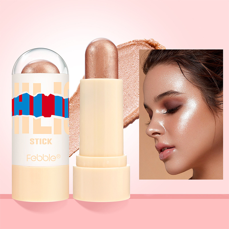 USHAS Cross-border in-stock high-gloss stick: Waterproof, long-lasting, brightening skin tone, metallic luster, three-dimensional contouring FBC014 full figure