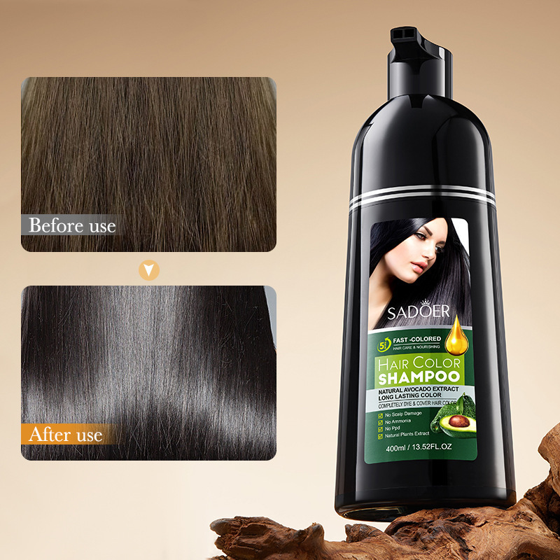Cross-border export wholesale of SADOER Moroccan argan oil essence dyeing soft color hair cream details Picture