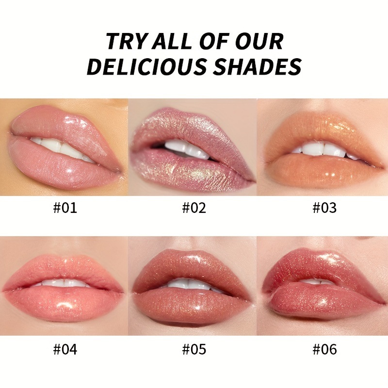 USHAS Amazon's best-selling cross-border 6-color moisturizing lip gloss, lip gloss, matte, non-fading lipstick, and non-stick liquid Specification drawing