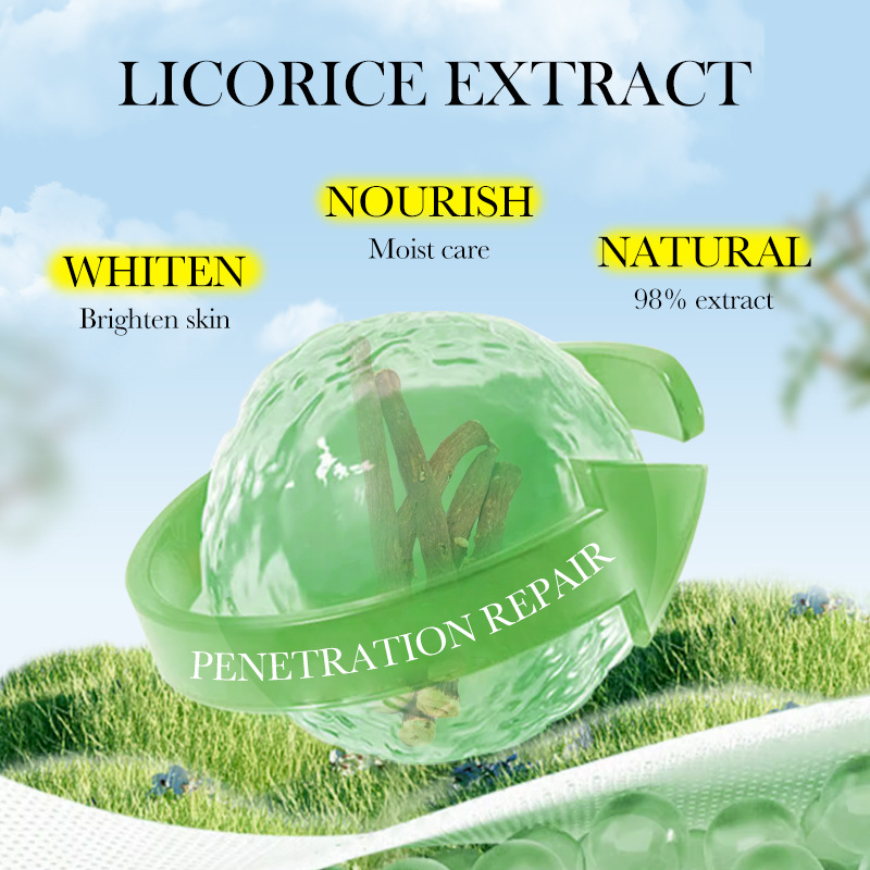 Cross-border wholesale of SADOER Licorice VC Hydrating Whitening Nourishing Gel and Brightening Gel in full English Specification drawing