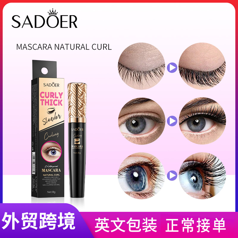 Full English SADOER Thickening and curling mascara, styling mascara, makeup mascara cross-border export wholesale full figure