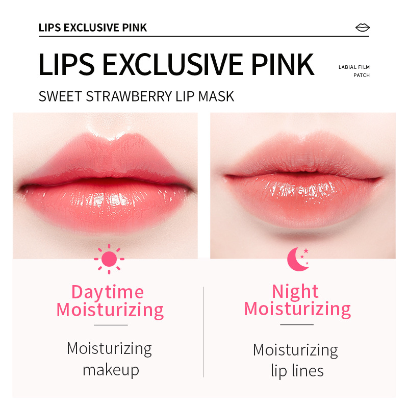 Full English SADOER Sweetheart Strawberry Lip Mask Moisturizing Care Moisturizing Lip Mask Cross-border export wholesale Specification drawing