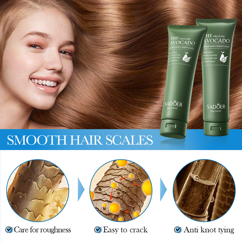 All-english SADOER Avocado Repairing and Softening Conditioner for Frizz Improvement Cross-border export wholesale Item Picture