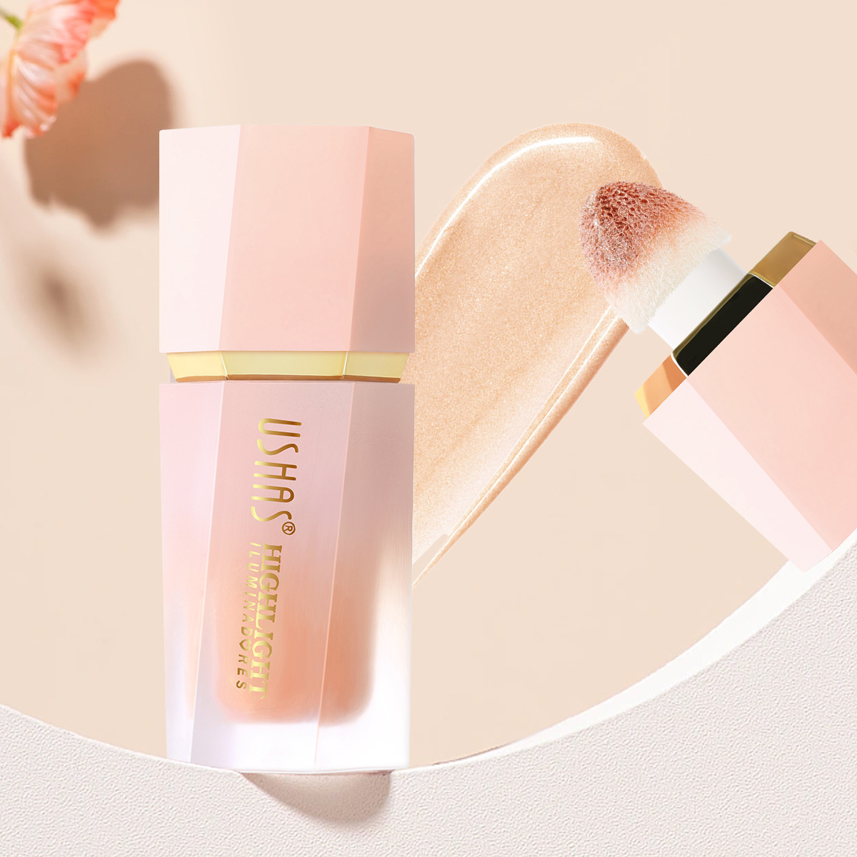 USHAS Amazon's best-selling cross-border makeup in stock: natural, long-lasting, waterproof, non-fading, contouring, brightening, and high-gloss sticks details Picture