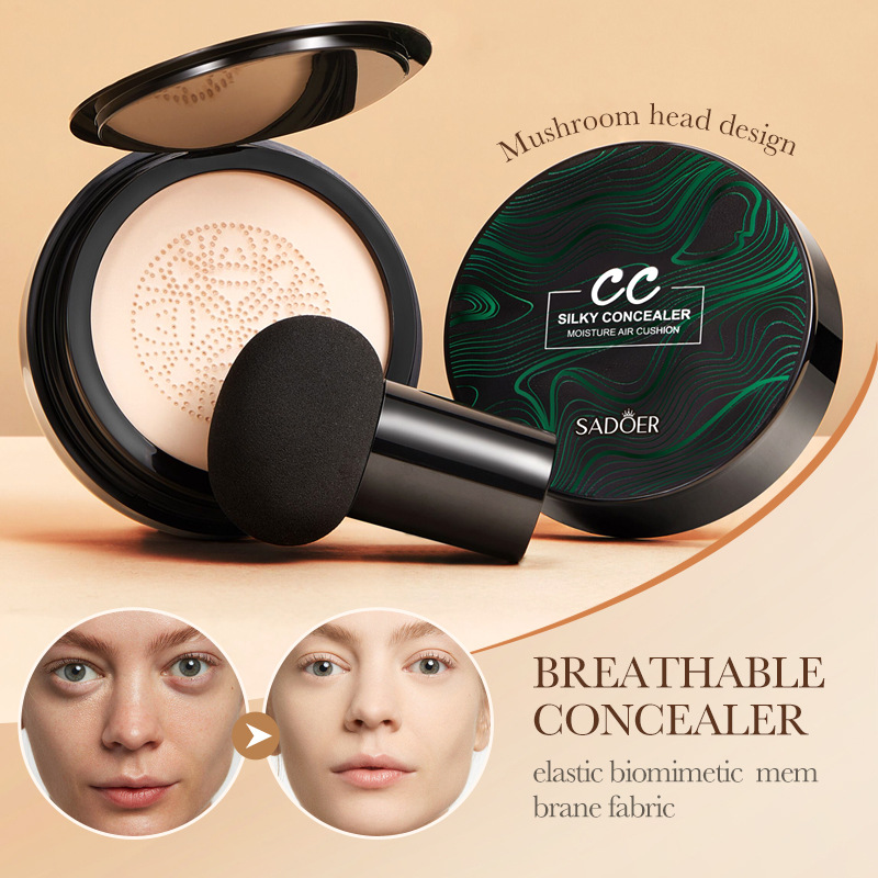 Cross-border wholesale of SADOER Mushroom Head cc Cushion Concealer, Contouring and facial Contouring Foundation Application Scenario