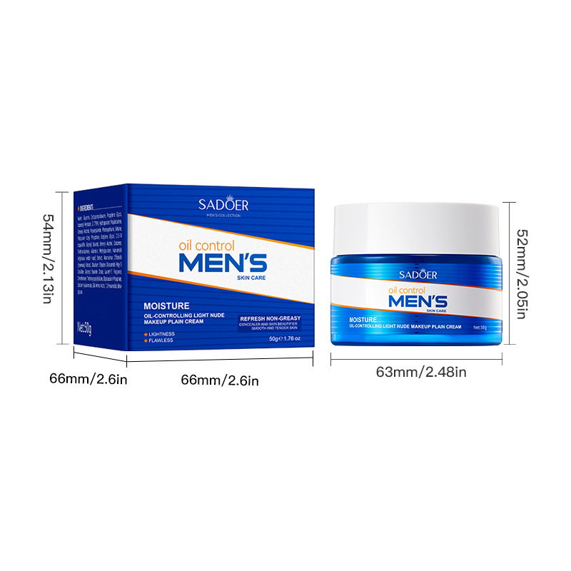 Cross-border export wholesale of SADOER Moisturizing and oil-control Light Nude Makeup Natural Cream and hydrating Water Cream in full English Item Picture